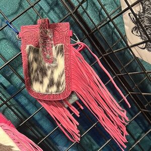 Montana West Pink Fringe Bag